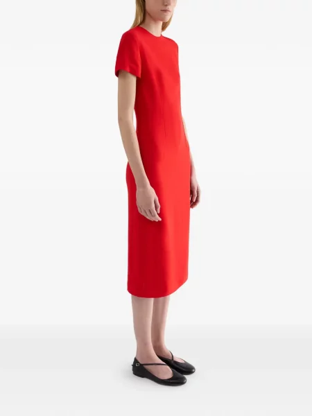 Rochie Jil Sander cu decolteu rotund roșu
