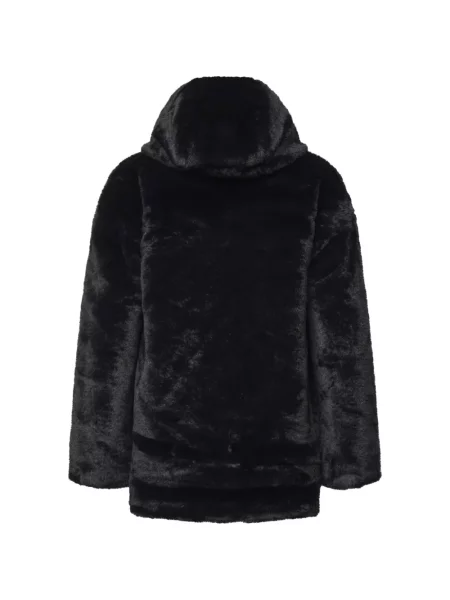 Reversibil palton de blană Save The Duck cu blană negru