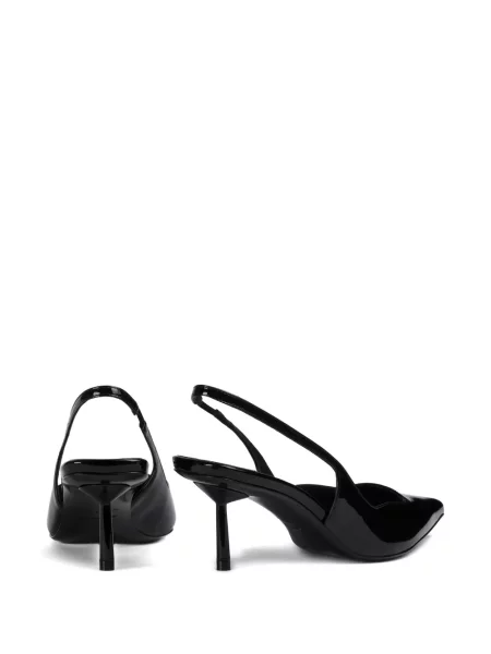 Pantofi cu toc Le Silla din piele slingback negru
