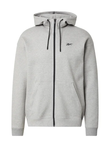 Pánska mikina Reebok Athlete Full Zip medium grey heather sivá