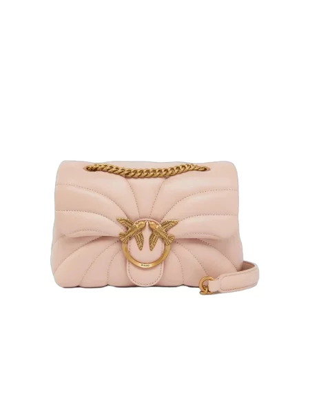 PINKO Ročna torbica Pinko Sac Rabat Love Puff Mini Cl Sheep Nappa Rose' roza