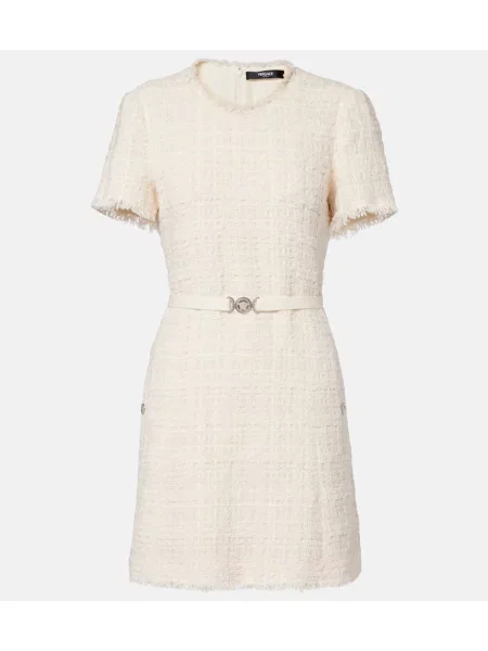 Sukienka Versace tweedowa biała