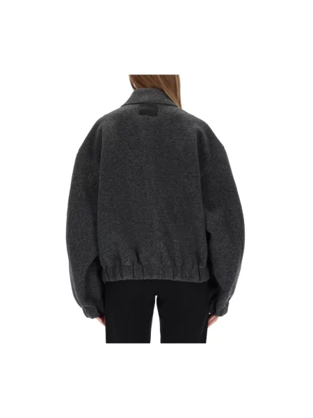 Kurtka bomber Helmut Lang wełniany szary