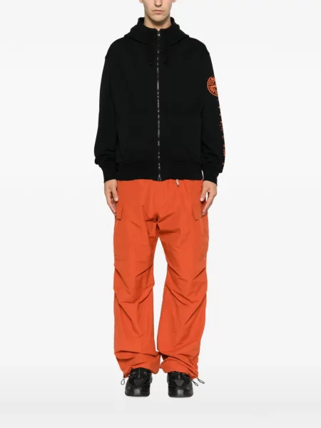 Hanorac cu glugă Stone Island cu imagine negru