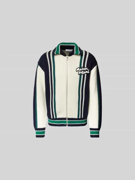 Kurtka jeansowa z listwą guzikową Maison Kitsune pomarańczowa