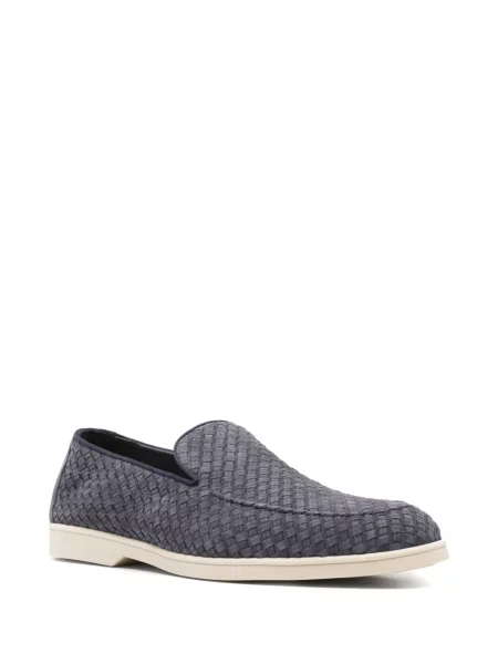 Pantofi loafer Doucal's din piele de căprioară albastru