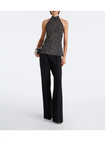 Pletený top Missoni s halter výstrihom čierna