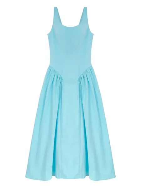 Rochie midi Isolda până la genunchi de costum albastru