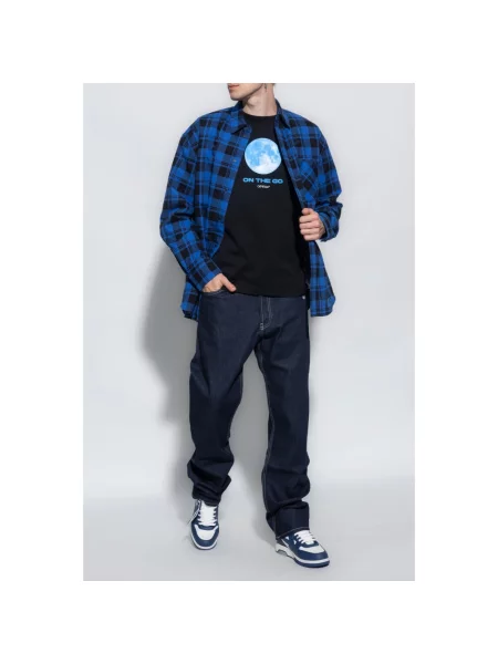 Koszula Off-white w kratkę flanelowa biała
