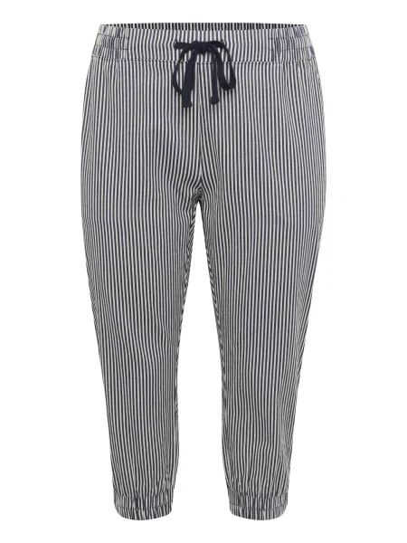 KAFFE CURVE Hlače Nana nočno modra bela