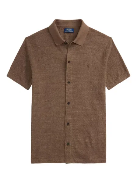 Szerokie polo Polo Ralph Lauren z przetarciami w paski czarne