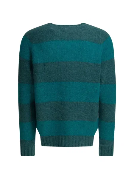 Pulover Beams Plus cu dungi verde