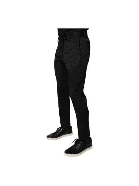 Spodnie Dolce And Gabbana w kwiatki czarne
