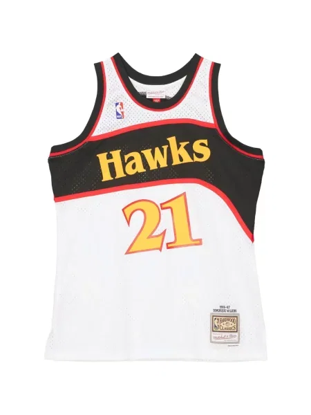 Риза Mitchell & Ness от джърси бяло