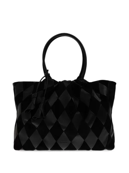 Geantă shopper Zimmermann cu model argyle negru