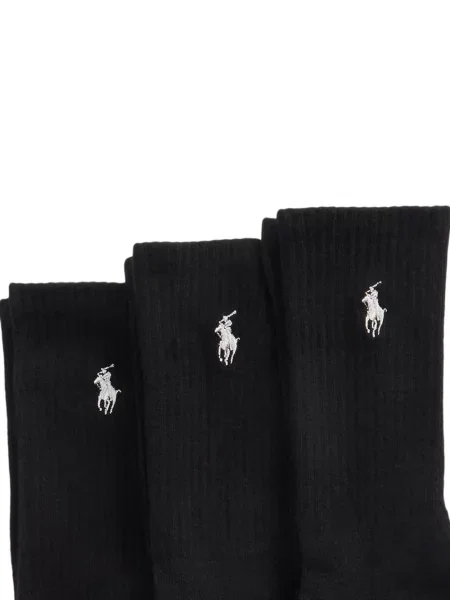 Kožne čarape Polo Ralph Lauren s cvjetnim printom lepršave bijela