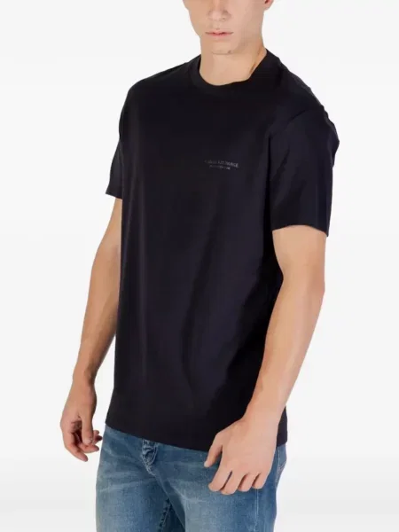 Koszulka Armani Exchange z nadrukiem niebieska