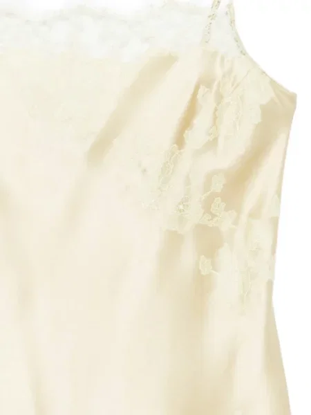 Rochie de dantelă Carine Gilson de mătase galben