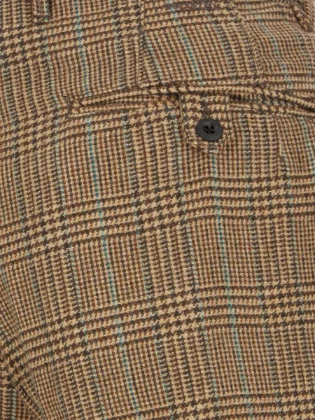 Pantaloni Incotex în carouri maro