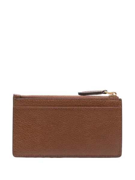 Iš natūralios odos piniginė Mulberry ruda