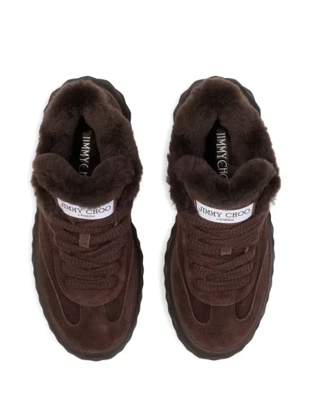 Sneakerși Jimmy Choo din piele de căprioară maro