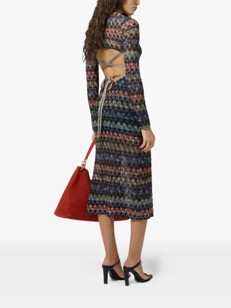 Rochie Missoni tricotate albastru