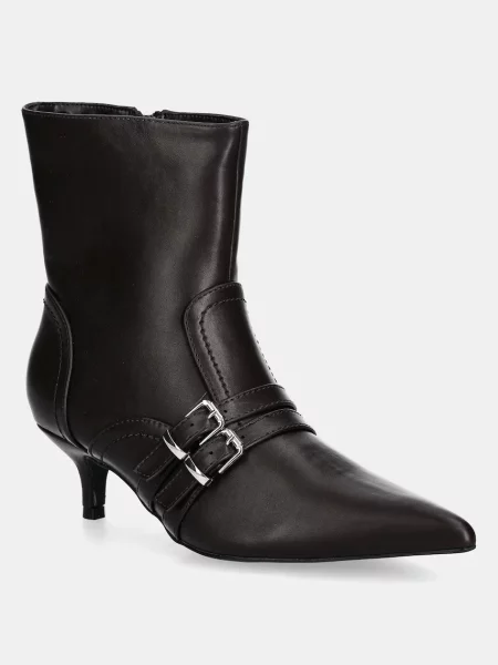 Боти Answear Lab с тънък с лека изолация кафяво