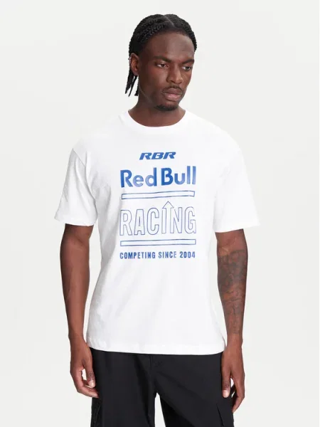 Тениска Red Bull Racing x Pepe Jeans RACING HISTORY TEE с принт бяло