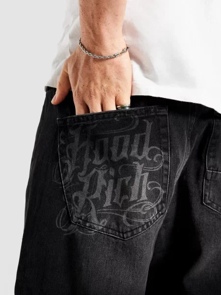Hoodrich Spodnie Cargo Denim Script czarne