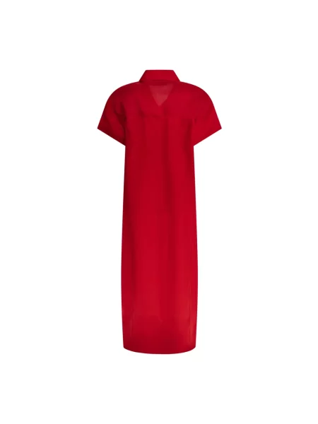 Sukienka koszulowa Khaite czerwona