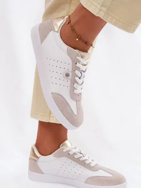 Kožené tenisky S. Barski bílé