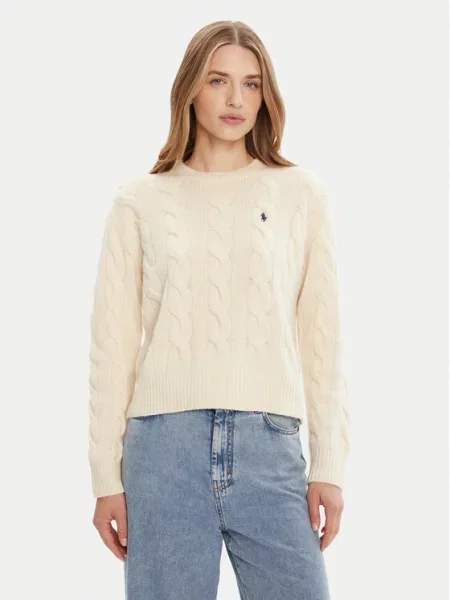 Polo Ralph Lauren Megztinis Écru Straight Fit