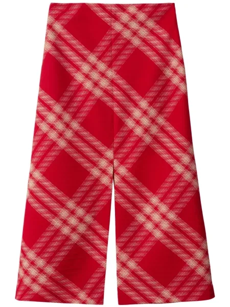 Maksi spódnica maxi Burberry wełniana w kratkę czerwona