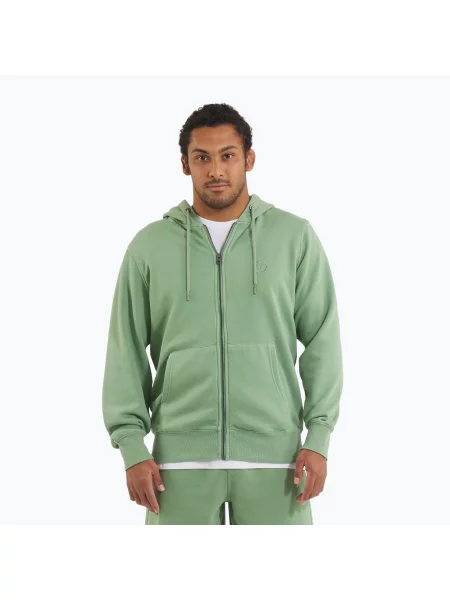 Férfi Pitbull Lancaster 2 kapucnis melegítőfelső mosott Lancaster 2 Hooded Zip Sweatshirt zöld
