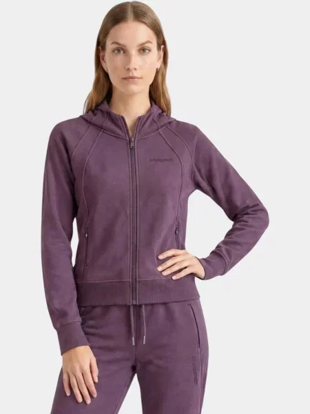 Sweter Fundango Caroline Full-Zip Swater fioletowy