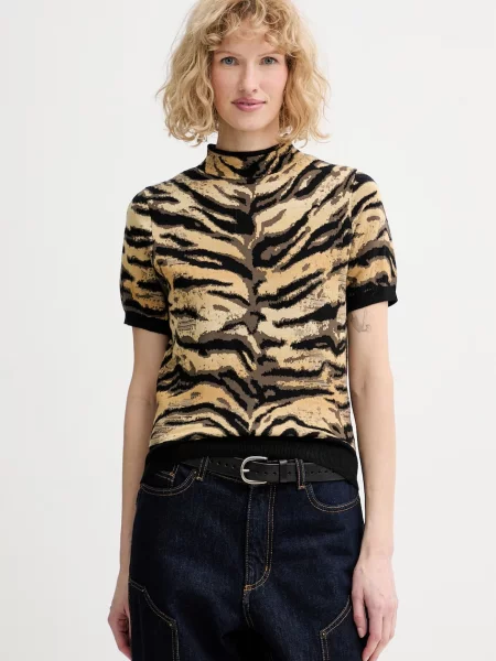 Kenzo pulover din amestec de lână galben