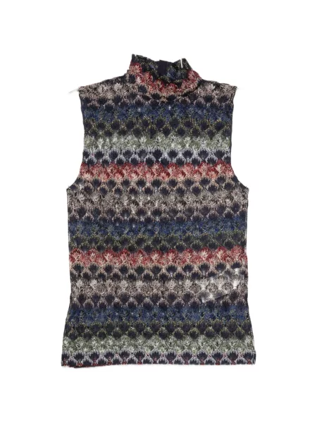 Top Missoni tricotate verde