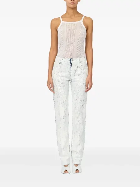 Blugi Mm6 Maison Margiela alb