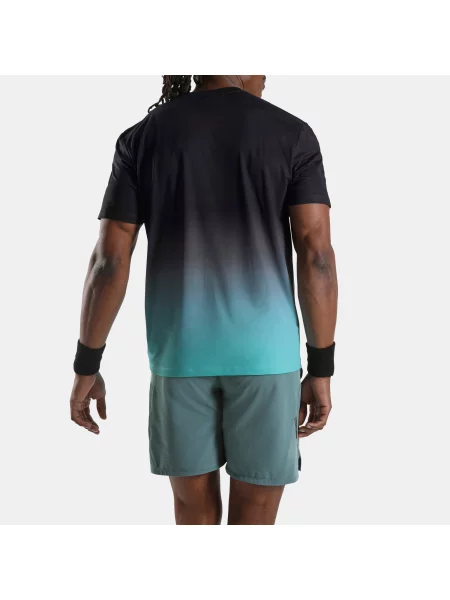 Reebok T-shirt sportowy Speed Ombreunisex Black / Twisted Turquoise Size: czarna