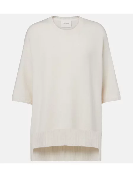 Pulover Lisa Yang din cașmir alb