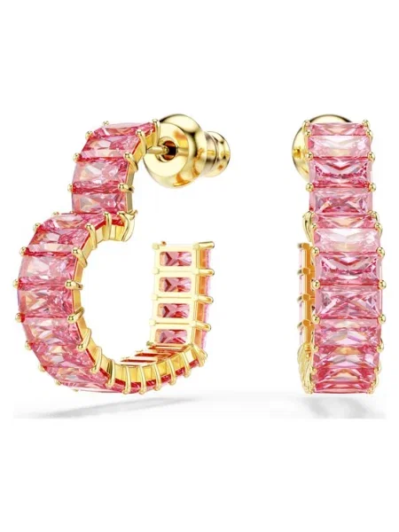 Swarovski Uhani zlata roza