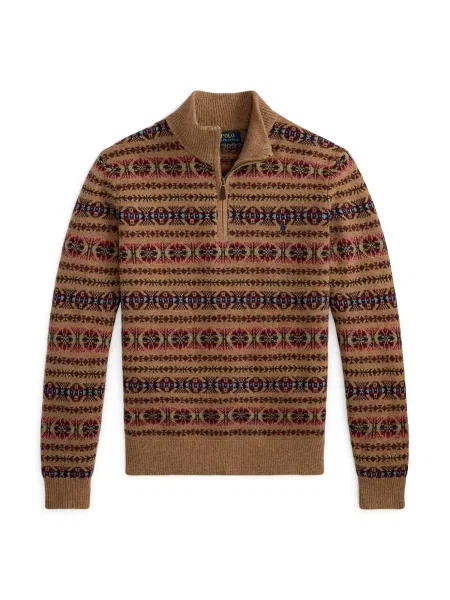 Polo Ralph Lauren Pulover / bleumarin / maro / roșu bej