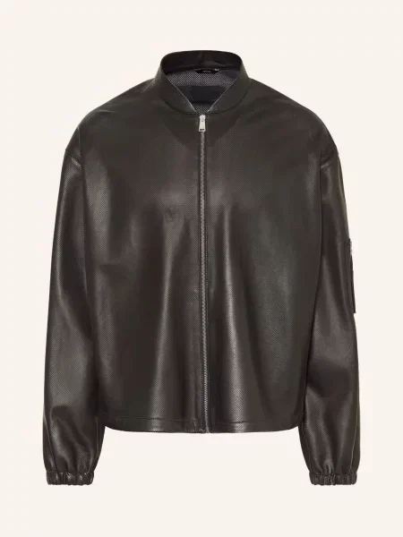 Fendi Skórzana Kurtka schwarz czarna