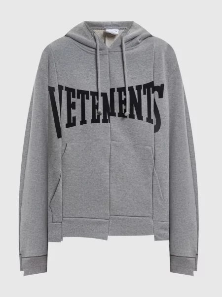 Худі з логотипом Vetements сіре