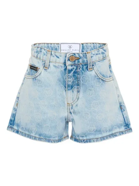 Szorty jeansowe dziecięce Philipp Plein niebieskie