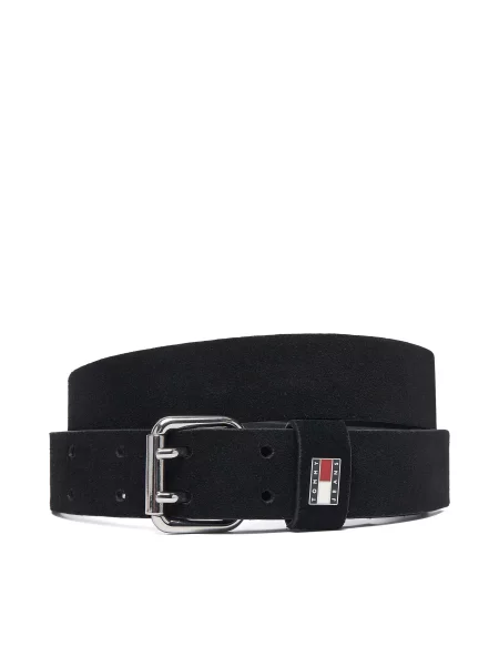 Pas Tommy Jeans Tjw Square Suede črna