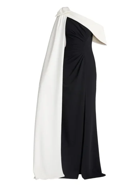 Rochie maxi Tadashi Shoji cu un umăr gol de costum negru