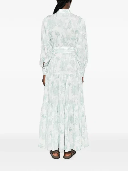 Cu centură rochie maxi Mc2 Saint Barth alb
