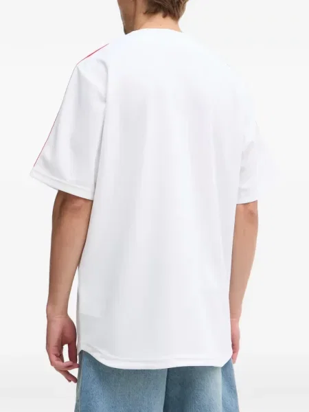 Pantaloni Adidas cu broderie cu dungi alergare negru