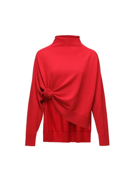 Sweter z golfem Magda Butrym wełniany do golfa czerwony